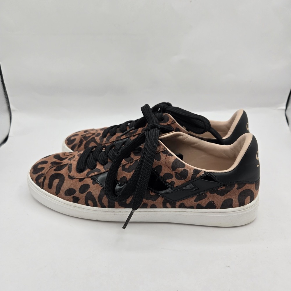 STUART WEITZMAN Daryl Leopard‎ Sneakers Tennis Shoe Animal Print Size 6.5